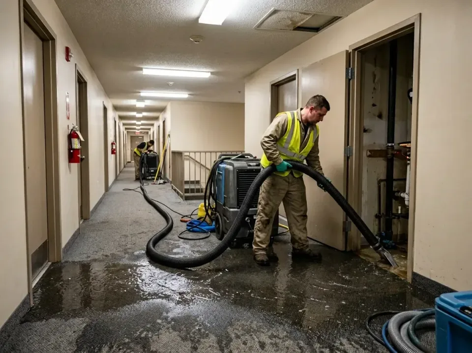multi-unit-apartment-hallway-f-005 — frequently asked questions, Emergency Burst Pipe Water Extraction & Removal in Woodbine…
